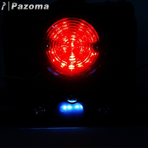 Motorcycle Tail Light License Plate Brake Light For Honda BMW Chopper Cafe Racer - Picture 11 of 12