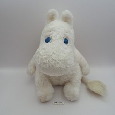D1705C Moomin White White Sekiguchi Plush 7" Stuffed Toy Doll Japan