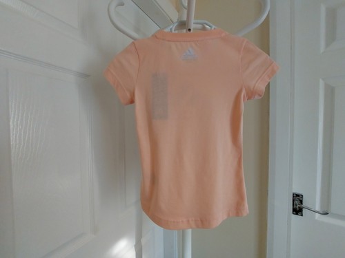 Tee-Shirt“Adidas“Sportswear Hazcor Brucor Light Apricot Colour Size: 7- 8 Years - Picture 4 of 13