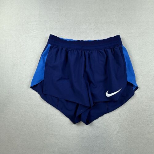 Nike Shorts Womens Small Blue 2.5" PRO ELITE 2-in-1 Running Gym Shorts READ