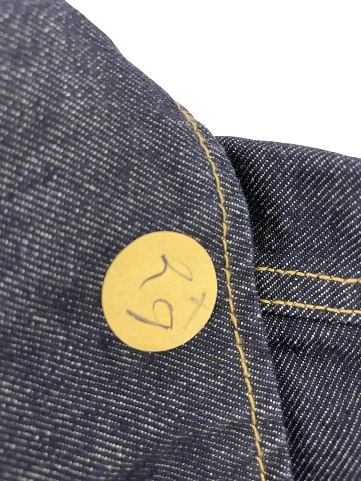 Macacão Boohoo Masculino Feminino Grande Azul Denim Bolso Manga Curta Perna Reta - Imagem 4 de 4