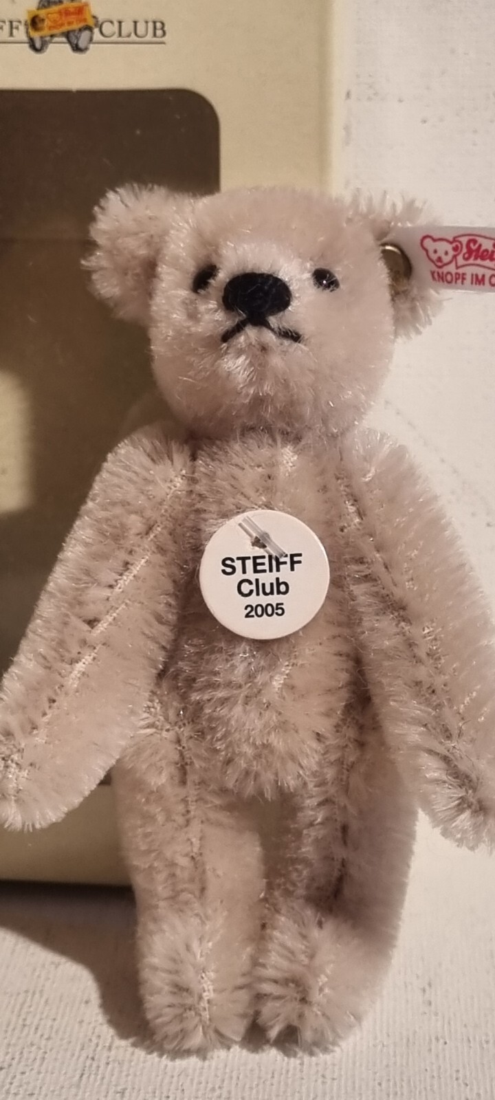 Mini-Ours Steiff Club 2005 authentique certifié pour vitrine de collection
