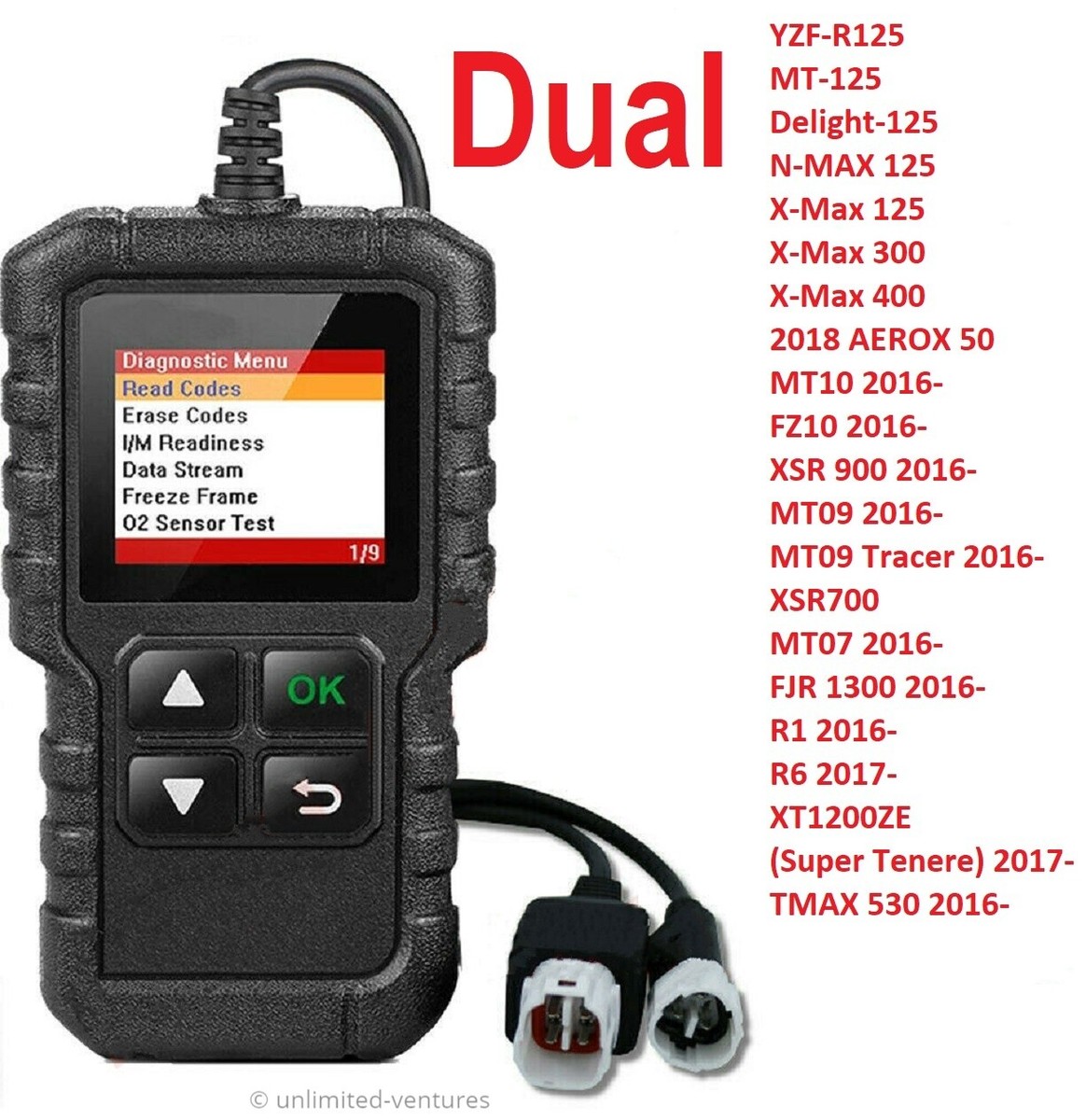 Fault code scanner diagnostic OBD2 tool for Yamaha 3 and 4 Fault code scanner diagnostic OBD2 tool for Yamaha 3 and 4