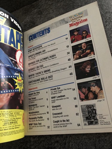 WWF Magazine June 1991 Catalog WrestleMania VII Warrior Undertaker Hogan Wwe Wcw - Picture 10 of 10