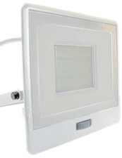 50W LED Floodlight with PIR, 3000K, 4000lm, White, IP65 VT-158S-1-W 20301