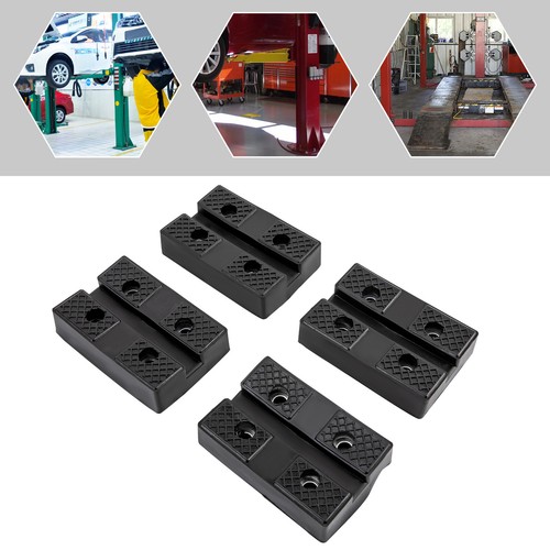 4*Four-hole Rectangular Lift Rubber Mat Auto Lift Car Truck Hoist Lift Pad - Picture 2 of 14