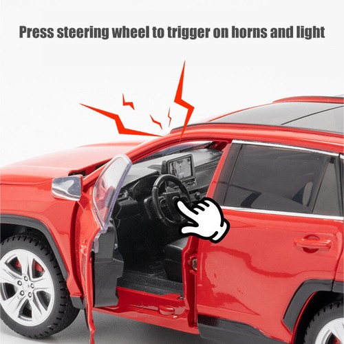 1:24 Diecast Vehicle for Toyota RAV 4 Model Car Toy Collectible Sound Light Toy - Picture 6 of 13