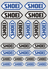 Shoei helmet Vinyl stickers x24. A4, Decals, karting, Motorcycle. Laminated.