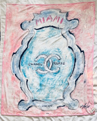 Neu! Chanel mit Etikett Cruise Miami limitiertes Strandtuch 65,5 x 52 Zoll kostenloser Versand!