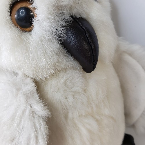 24K Special Effects Hoot Gray White Owl Bird Plush Stuffed Realistic Polar Puff - Picture 4 of 8