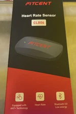 Fitcent CL806 Black Adjustable Bluetooth 5.0 Low Energy Heart Rate Sensor Used