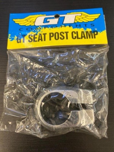 Vintage GT BMX Seat Post Clamp 22.2mm Silver Old School NOS W/ Original Header - Picture 4 of 5