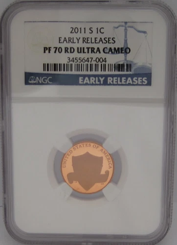 2011-S Lincoln Shield Cent NGC PF70 RED ULTRA CAMEO ER -Perfect GEM GRADED PROOF