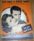 1933 It'S Only A Paper Moon Sheet Music Joan Leslie, Robert Hutton, Arlen, Rose