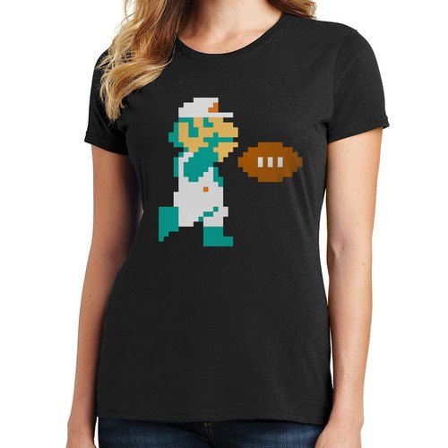 Dolphins Football T-Shirt 8 Bit NFL Sports MS22 - Picture 3 of 7