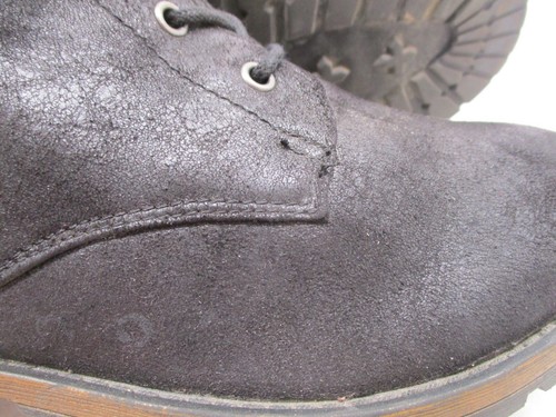 Ruff Hewn Boots Womens Size 11 M BAILEY Ankle Combat Black Lace Up Zipper Boots - Picture 8 of 11