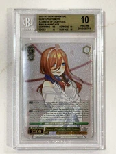 Weiss Schwarz GRADED 2023 Flowers Gratitude Miku Nakano  HYR PRISTINE 10 BGS