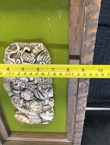 Arte de pared con marco de madera escultura maya azteca 3D - Imagen 8 de 10