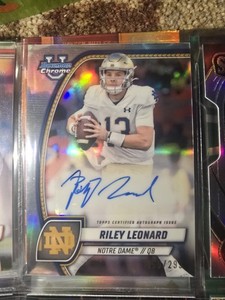 2024 Bowman University Chrome Chrome Prospect Autographs Riley Leonard #PA-RLE