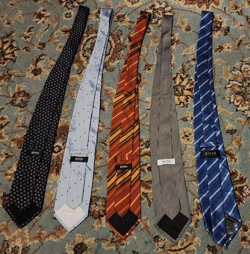 Hugo Boss Slik Neck Ties Bundle Of 5 - Picture 2 of 8