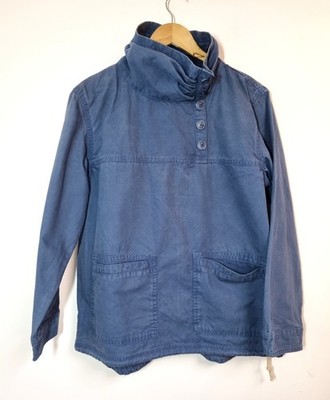 Seasalt Smock Size 14 Blue Funnel Neck Pockets Drawstring Painter
