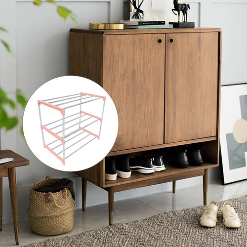 Stainless Steel Shoe Rack Child Storage Shelf Space-saving Shoes Organizer