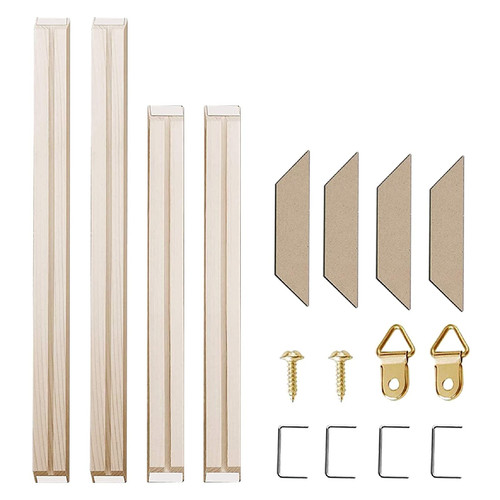 DIY Wood Stretcher Bars for Canvas Solid Wood Canvas Frame Kit Easy to Assemb...