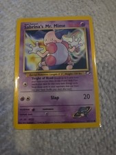 Pokemon TCG 1st Edition Sabrina's Mr. Mime 094/132 Gym Heroes NM Vintage