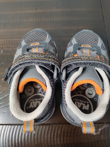 Stride Rite Shoes TODDLER Boys Grey & Orange Size US 4.5W - Picture 5 of 10