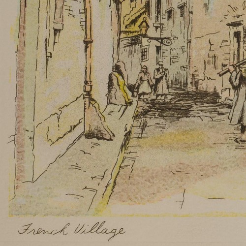 Original Lithograph French Village by R. Cervenka - Afbeelding 6 van 6