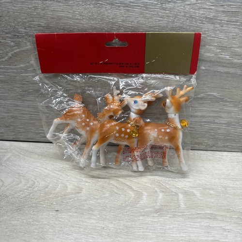 VTG Woolworth's Dep Store Reindeer w/ Bells Plastic Christmas (NOS) Sealed! - Picture 5 of 10