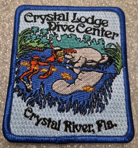 Vintage Crystal River, Fla - Taucher/Seekuh - bestickte Aufnäher Neu - Bild 2 von 9