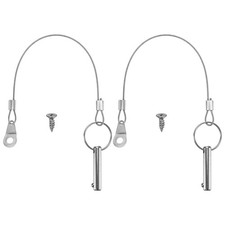 2Pcs Quick Release Pin 8mm Dia. 26mm Usage Bimini Top Pin 40mm W/Lanyard Screw