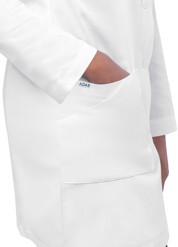 "Adar Women's Medical Uniform Lapel Collar 5 Pockets Slim-Fit Lab Coat - 36""" - Picture 4 of 14