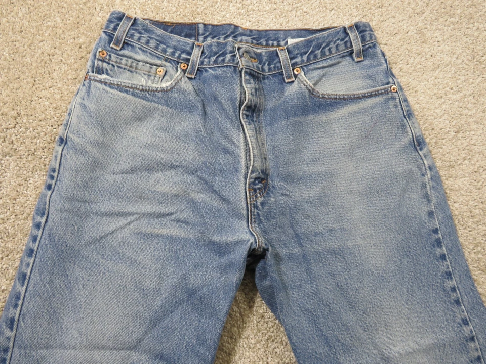 VTG 2001 USA Men's Blue Levis 505 Jeans Demin pants Reg Fit Straight Leg 33X25.5 - Image 3 of 4