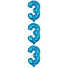 3 Pieces Party Balloon Decoration Birthday Wedding Number Decorations Happy