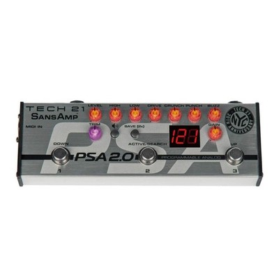 Tech 21 SansAmp PSA 2.0 Programmable Instrument Pre Amp Pedal TONE