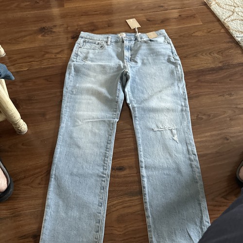 J. Crew Jeans Denim Slim Boyfriend Damen Größe 30 helle Waschung roher Saum