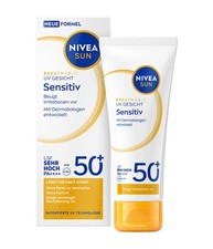 NIVEA Sun UV Gesicht Sensitive Creme LSF 50+ 40ml atmungsaktiv