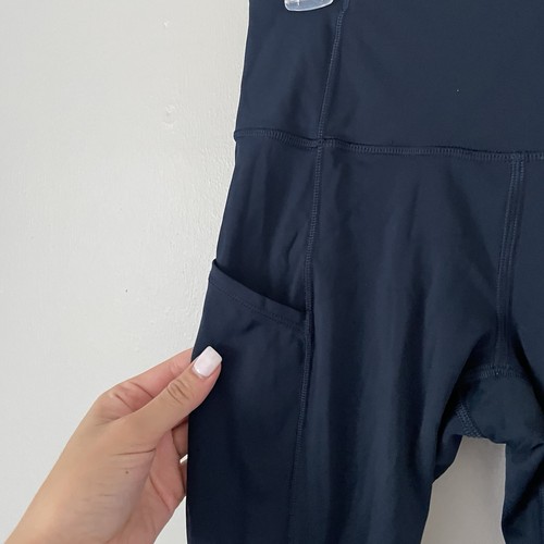Lululemon Größe 4 Fast Free marineblau Peloton Leggings Training sportlich kurz geschnitten - Bild 3 von 9