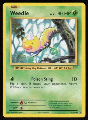 Weedle 5/108: XY - Evolutions Pokemon TCG Near Mint