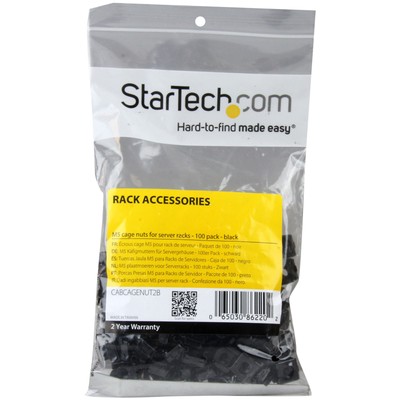 Startech M5 Cage Nuts - 100 Pack (cabcagenut2b)