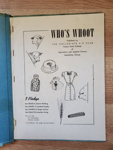 Kansas State University 1946 4-H Club Who's Whoot anual - Imagen 2 de 4