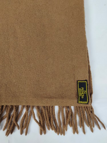 FENDI genuine vintage patterned Beige  wool  winter scarf scarves - Picture 6 of 6
