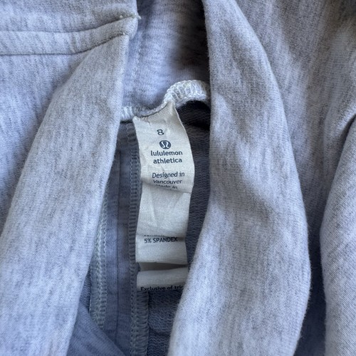 Suéter Lululemon Para Mujer Gris Pullover Capucha Cuello Athleisure Manga Larga Talla 8 - Imagen 7 de 8