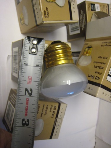 6 X 40R14FL E12 Medium Base 130V Indoor Reflector Frosted Flood Bulbs #4060 - Picture 2 of 6