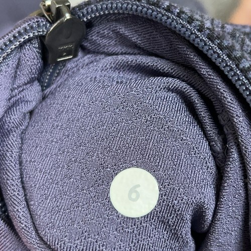 Lululemon Jacket Womens 6 Purple Black Full Zip Asymmetrical Yoga Emerge Renewed - Picture 9 of 9