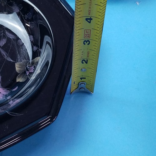 4 Mikasa Color Trend Suppenschalen, Ebenholz Wiese #DR701 Muster, Japan 8 1/4" - Bild 8 von 8