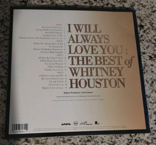 Limited 2LP Purple Whitney Houston I Will Always Love You: The Best Of Whitney - Picture 2 of 5
