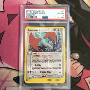 PSA 8 NM-MT 2003 Pokemon EX Dragon SALAMENCE #10/97 Holo